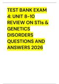 Test Bank for Med Surge Exam 3&colon; Nervous System & Spinal Cord Injury Assessment Updated 2026 