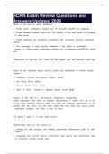 SCRN Exam Review Questions and Answers Updated 2026