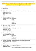 NU 401 Community Health Orientation Schroder Exam &vert; Questions  and Answers &vert; A&plus; Graded &vert; With Expert Solutions