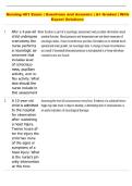Nursing 401 Exam &vert; Questions and Answers &vert; A&plus; Graded &vert; With  Expert Solutions