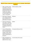 NUR 401 Exam &vert; Questions and Answers &vert; A&plus; Graded &vert; With Expert  Solutions 