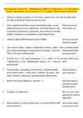 Nursing 401 Exam &num;2 ~ Withdrawal&comma; SBIRT&comma; & Substance Use Disorders   Exam &vert; Questions and Answers &vert; A&plus; Graded &vert; With Expert Solutions 
