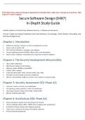 WGU D487 Secure Software Design Comprehensive In-Depth Study Guide&colon; Key Concepts & Exam Prep &vert; 2026 Updated Version Complete&period;