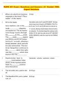 NURS 401 Exam &vert; Questions and Answers &vert; A&plus; Graded &vert; With  Expert Solutions 
