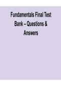 Fundamentals Final Test Bank Practice Questions and Verified Answers 2025&sol; 2026