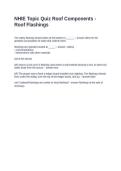 NHIE Topic Quiz Roof Components - Roof Flashings