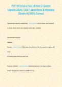 PSY 101 Ericka Nus UB test 2 &lpar;Latest Update 2026 2027&rpar; Questions & Answers -Grade A- 100- Correct