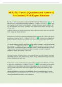 NUR1211 Test &num;1 &vert; Questions and Answers &vert;  A&plus; Graded &vert; With Expert Solutions