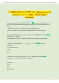 MED SURG 1211 EXAM 1 &vert; Questions and  Answers &vert; A&plus; Graded &vert; With Expert  Solutions
