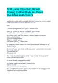 NHIE Home Inspection Manual&period; Cooling System Study and Vocab Questions and Answers