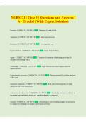NURS1211 Quiz 3 &vert; Questions and Answers &vert;  A&plus; Graded &vert; With Expert Solutions 