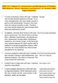 NUR 1211 Chapter 51&colon; Assessment and Management of Patients  With Diabetes  Exam &vert; Questions and Answers &vert; A&plus; Graded &vert; With  Expert Solutions 
