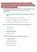 General Critical Care ACCS Exam Prep &ndash; 155 Verified  Questions & Answers &vert; Latest Update 2026 &vert; Exam Q&A  PDF &vert; 100&percnt; Pass Guarantee
