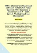 NR667 Chamberlain CEA week 8 Exit Exam &lpar;Latest 2026 &sol; 2027 Update&rpar; 300&plus; Questions & Answers &vert; Grade A &vert; 100&percnt; Correct &lpar;Verified Solutions&rpar;