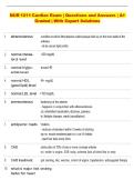 NUR 1211 Cardiac Exam &vert; Questions and Answers &vert; A&plus;  Graded &vert; With Expert Solutions