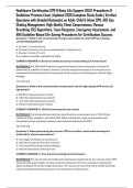 Healthcare Certification CPR & Basic Life Support &lpar;BLS&rpar; Procedures & Guidelines Practice Exam &vert; Updated 2026 Complete Study Guide &vert; Verified Questions with Detailed Rationales on Adult&comma; Child & Infant CPR&comma; AED Use&comma; Choking Management&comma; High-Quality Chest C