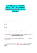 &semi;NURS223 Med Surg Nursing 2&colon; Exam 5 QUESTIONS HESI 223 EXAM QUESTIONS &semi;NSG223 Hesi Final EXAM &semi;NSG 223 EXAM FOUR BLUEPRINT &semi;Exam 2 Medsurg - NSG 223QUESTIONS AND VERIFIED CORRECT ANSWERS LATEST 2026-2027 GRADED A&plus; 100- GUARANTEED PASS&period;docx