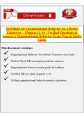 Test Bank For Organizational Behavior&comma; 2nd Edition by Mary Uhl-Bien&comma; Ronald F&period; Piccolo&comma; John R&period; Schermerhorn Jr Chapteer 1-11
