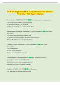 NUR 265 Respiratory Meds Exam &vert; Questions and Answers &vert;  A&plus; Graded &vert; With Expert Solutions 