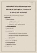 Idaho Residential Assisted Living Administrator EXAM QUESTIONS AND CORRECT VERIFIED SOLUTIONS LATEST UPDATE THIS YEAR &ndash; JUST RELEASED