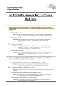 ATI GINeuro Med Surg Detailed Answer Key &vert; Comprehensive Study Guide & Verified Solutions &lpar;Latest Update&rpar;