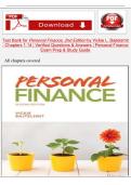 Personal Finance 2nd Edition Test Bank &lpar;Bajtelsmit&rpar; Chapters 1&ndash;14 &ndash; Verified Questions & Answers &vert; Exam Prep