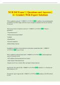 NUR 265 Exam 1 &vert; Questions and Answers &vert;  A&plus; Graded &vert; With Expert Solutions 