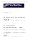 STNA State Test Study Guide Questions and Answers Updated 2026