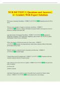 NUR 265 TEST 3 &vert; Questions and Answers &vert;  A&plus; Graded &vert; With Expert Solutions 