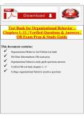 Organizational Behavior for a Better Tomorrow Test Bank &lpar;Chapters 1&ndash;16&rpar; &ndash; Verified Questions & Answers &vert; Exam Prep