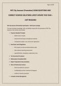 NYC City Assessor &lpar;Promotion&rpar; EXAM QUESTIONS AND CORRECT VERIFIED SOLUTIONS LATEST UPDATE THIS YEAR &ndash; JUST RELEASED