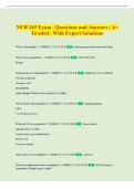 NUR 265 Exam &vert; Questions and Answers &vert; A&plus;  Graded &vert; With Expert Solutions