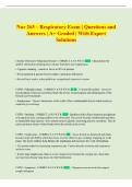 Nur 265 &ndash; Respiratory Exam &vert; Questions and  Answers &vert; A&plus; Graded &vert; With Expert  Solutions