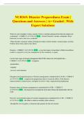 NUR265&colon; Disaster Preparedness Exam &vert;  Questions and Answers &vert; A&plus; Graded &vert; With  Expert Solutions