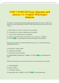 UNIT 1 NURS 265 Exam &vert; Questions and  Answers &vert; A&plus; Graded &vert; With Expert  Solutions
