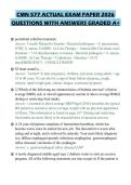 CMN 577 ACTUAL EXAM PAPER 2026 QUESTIONS WITH ANSWERS GRADED A&plus;