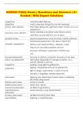 NUR265 FINAL Exam &vert; Questions and Answers &vert; A&plus;  Graded &vert; With Expert Solutions 