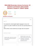 WGU-D668 Elementary Literacy Curriculum &vert; 52 Questions and Answers with Complete Solutions &vert; Graded A&plus; &vert; 2026&sol;27 Update