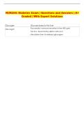 NUR265&colon; Diabetes Exam &vert; Questions and Answers &vert; A&plus;  Graded &vert; With Expert Solutions
