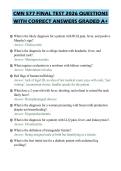 CMN 577 FINAL TEST 2026 QUESTIONS WITH CORRECT ANSWERS GRADED A&plus;