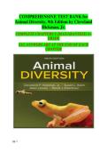 Animal Diversity &lpar;9th Edition&rpar; Test Bank &vert; Complete Assessment and Practice Question Bank - Chapters 1&ndash;20&semi; Study and Exam Preparation Made Simple