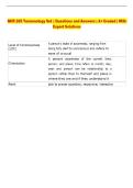 NUR 265 Termonology Set &vert; Questions and Answers &vert; A&plus; Graded &vert; With  Expert Solutions