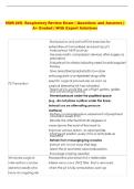 NUR 265- Respiratory Review Exam &vert; Questions and Answers &vert;  A&plus; Graded &vert; With Expert Solutions