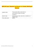 NUR 265 Exam &vert; Questions and Answers &vert; A&plus; Graded &vert; With Expert  Solutions