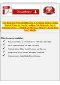 Professional Ethics in Criminal Justice &lpar;5th Edition&comma; 2026&rpar; Test Bank &ndash; Albanese &ndash; Verified Questions & Answers &vert; Exam Prep Study Guide