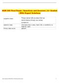 NUR 265 Final Exam &vert; Questions and Answers &vert; A&plus; Graded  &vert; With Expert Solutions