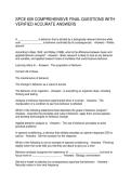 SPCE 609 COMPREHENSIVE FINAL QUESTIONS WITH VERIFIED ACCURATE ANSWERS