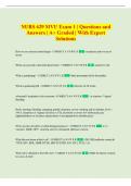 NURS 629 MVU Exam 1 &vert; Questions and  Answers &vert; A&plus; Graded &vert; With Expert  Solutions