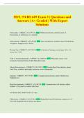 MVU NURS 629 Exam 3 &vert; Questions and  Answers &vert; A&plus; Graded &vert; With Expert  Solutions