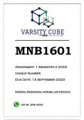 MNB1601 Assignment 2 (ANSWERS) Semester 2 2023 - DISTINCTION GUARANTEED